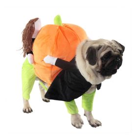 Pet Life 'Pumpkin Mon' Halloween Pet Dog Costume (Color: Orange, size: X-Large)